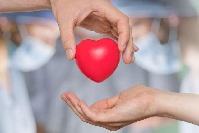 心脏移植和器官捐赠的概念.